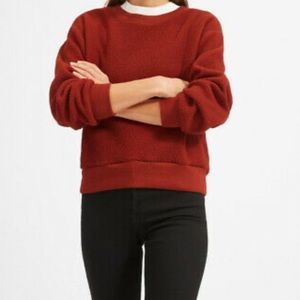 NWOT The ReNew fleece sweatshirt - rust red/orange